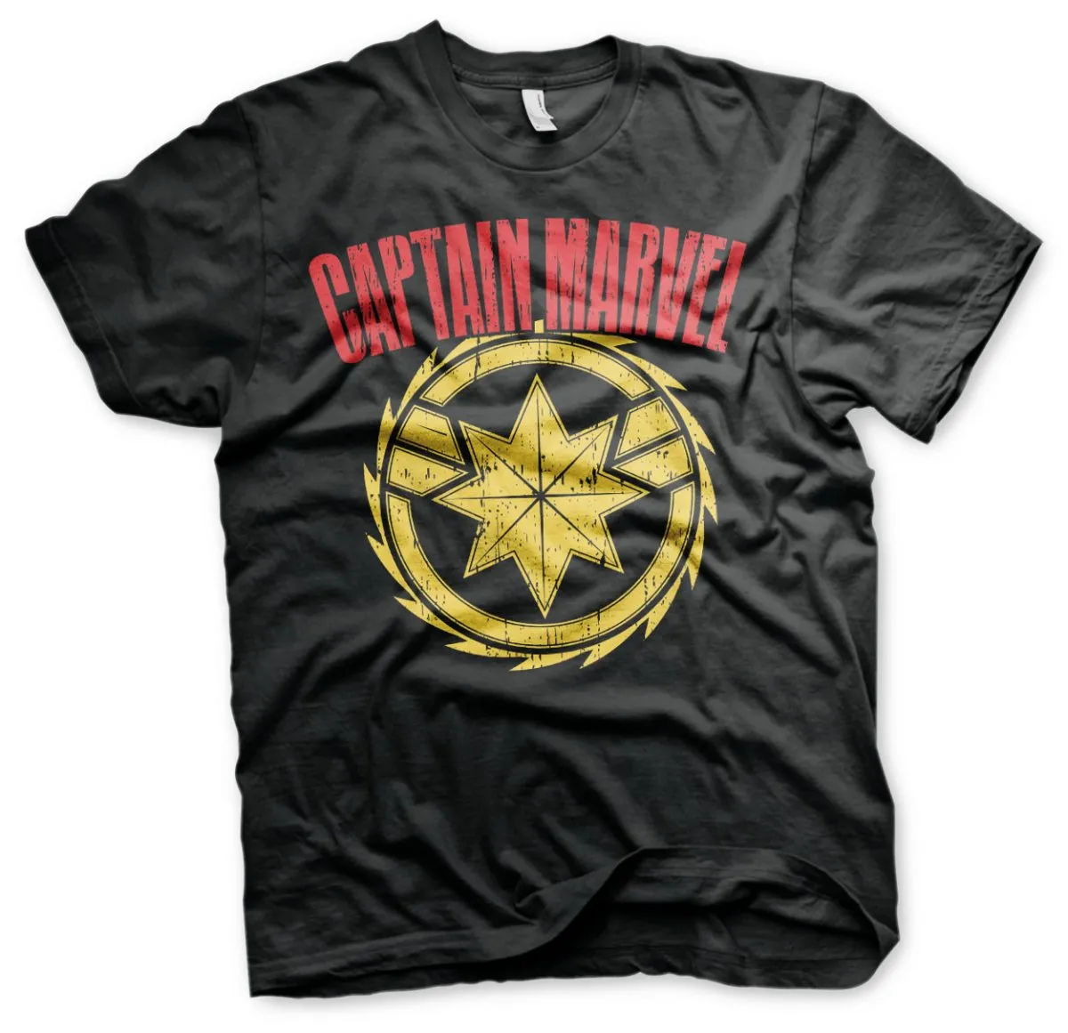 Captain Marvel Distressed Logo T-Shirt